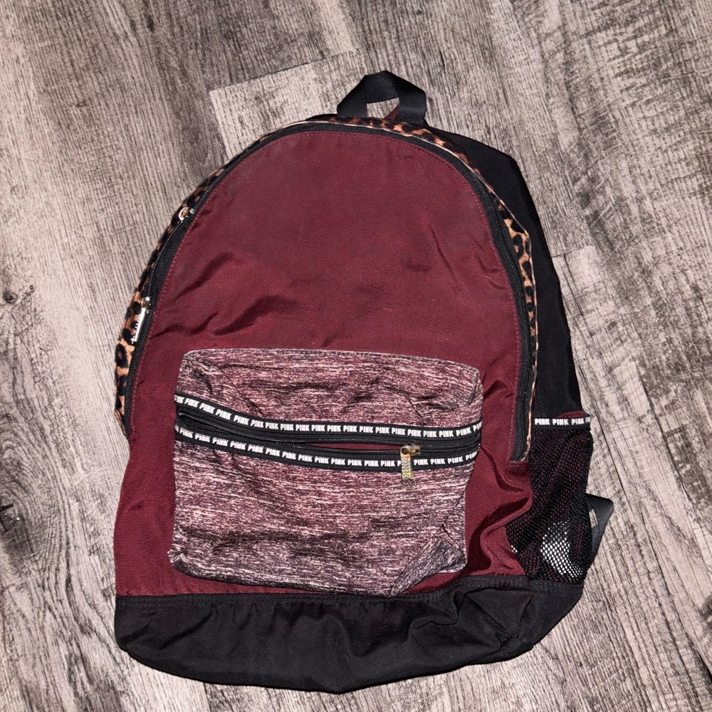PINK Victoria's Secret Red and Black Backpack Classic Design